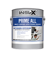 DIY Supplies Center Prime All™ Multi-Surface Latex Primer Sealer is a high-quality primer designed for multiple interior and exterior surfaces with powerful stain blocking and spatter resistance.

Powerful Stain Blocking
Strong adhesion and sealing properties
Low VOC
Dry to touch in less than 1 hour
Spatter resistant
Mildew resistant finish
Qualifies for LEED® v4 Creditboom
