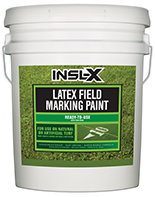 DIY Supplies Center Insl-X Latex Field Marking Paint is specifically designed for use on natural or artificial turf, concrete and asphalt, as a semi-permanent coating for line marking or artistic graphics.

Fast Drying
Water-Based Formula
Will Not Kill Grass