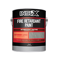 DIY Supplies Center Fire Retardant Paint expands and forms a thick cellular char blanket, called intumescence, when attacked by flame. This latex paint retards flame spread, minimizes smoke development, and applies like a conventional latex flat paint.

Slows the spread of fire and smoke
Chemical reaction forms intumescence
For commercial & residential use
Low-VOC
Dries to a decorative flat finishboom