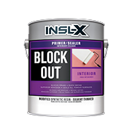 DIY Supplies Center Block Out® Interior Primer is a modified synthetic primer-sealer carried in a special solvent that dries quickly and is effective over many different stains, including: water, tannin, smoke, rust, pencil, ink, nicotine, and coffee. Block Out primes, seals, and protects and can be used on bare or previously painted surfaces; interior drywall, plaster, wood, or masonry; and exterior masonry surfaces. Can be used as a spot primer for exterior wood shingles/composition siding.

Solvent-based sealer
Seals hard-to-cover stains
Quick-dry formula allows for same-day priming and topcoating
Top-coat with alkyd or latex paints of any sheenboom